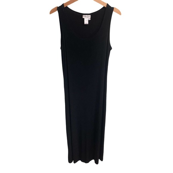 Coldwater Creek Dresses & Skirts - Vintage Coldwater Creek Black Slinky Fabric Maxi Dress Womens Size Small